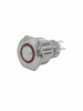 GQ22-L-11E/R/220V/S, красный, металл, 1п, цилиндр с подсветкой 220В AC/DC, d22мм, IP65, выключатель кнопочный  (ЭТ)