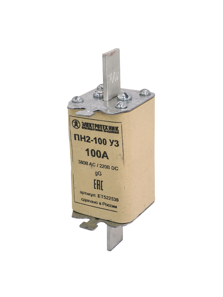 Плавкая вставка ПН2-100 У3 на 100А, медные ножи  (ЭТ)