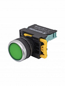ВК22-EW3361-65У1, зелёный, 1НО, цилиндр, c подсветкой 220В, d22мм, IP65, выключатель кнопочный  (ЭТ)